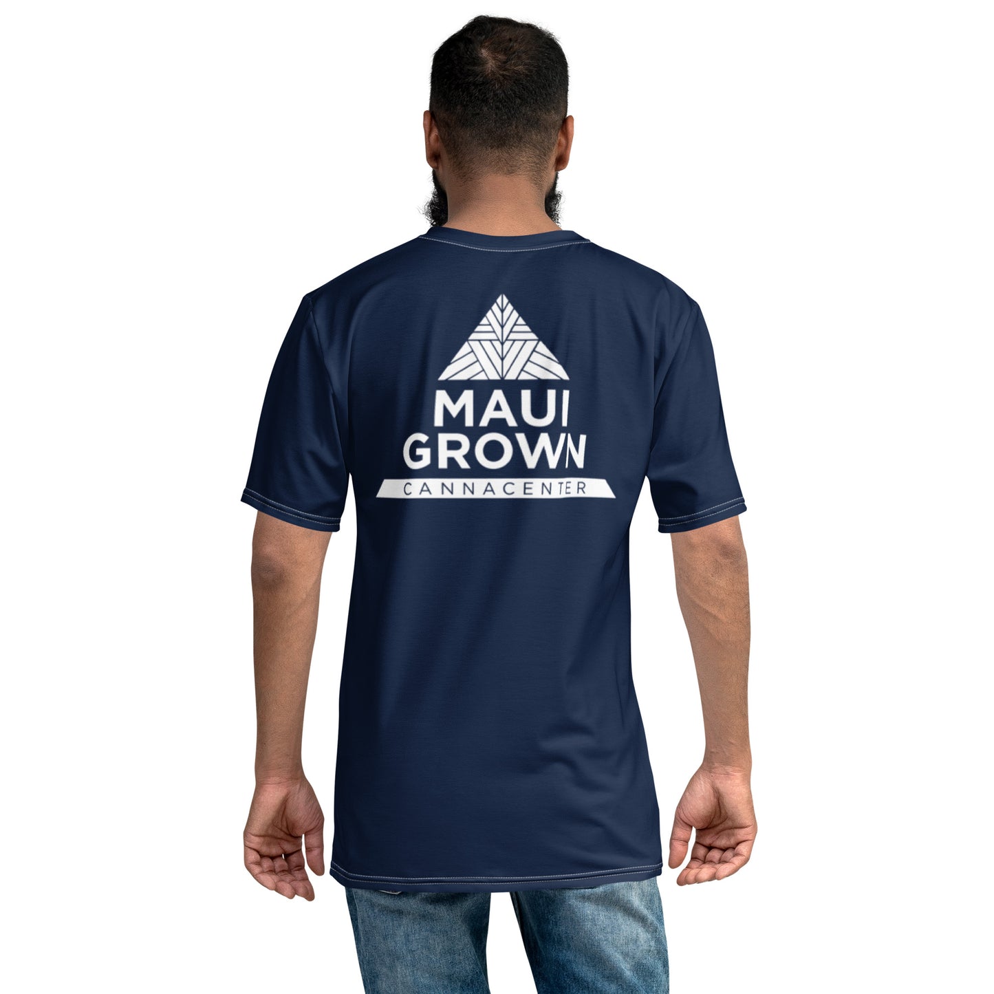 Maui Grown Cannacenter Men's Sublimated T-Shirt - Navy