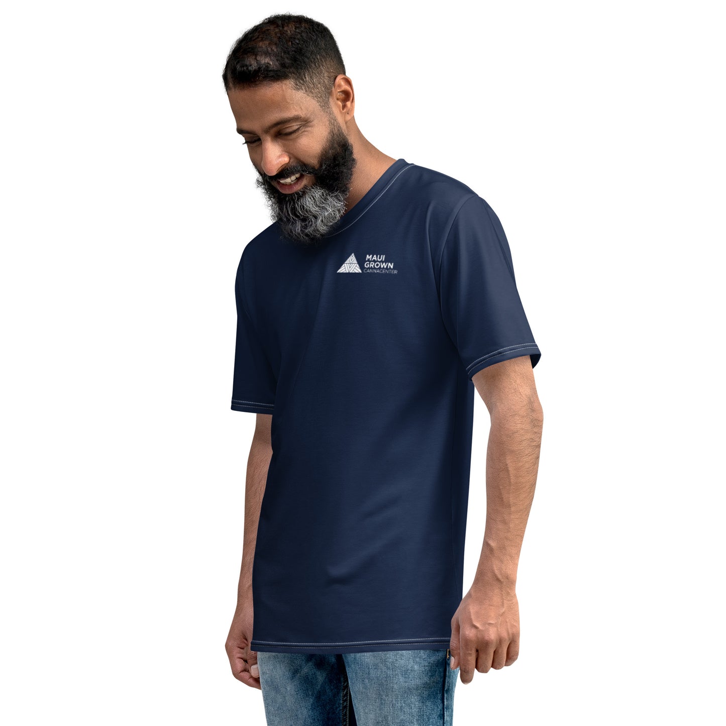 Maui Grown Cannacenter Men's Sublimated T-Shirt - Navy