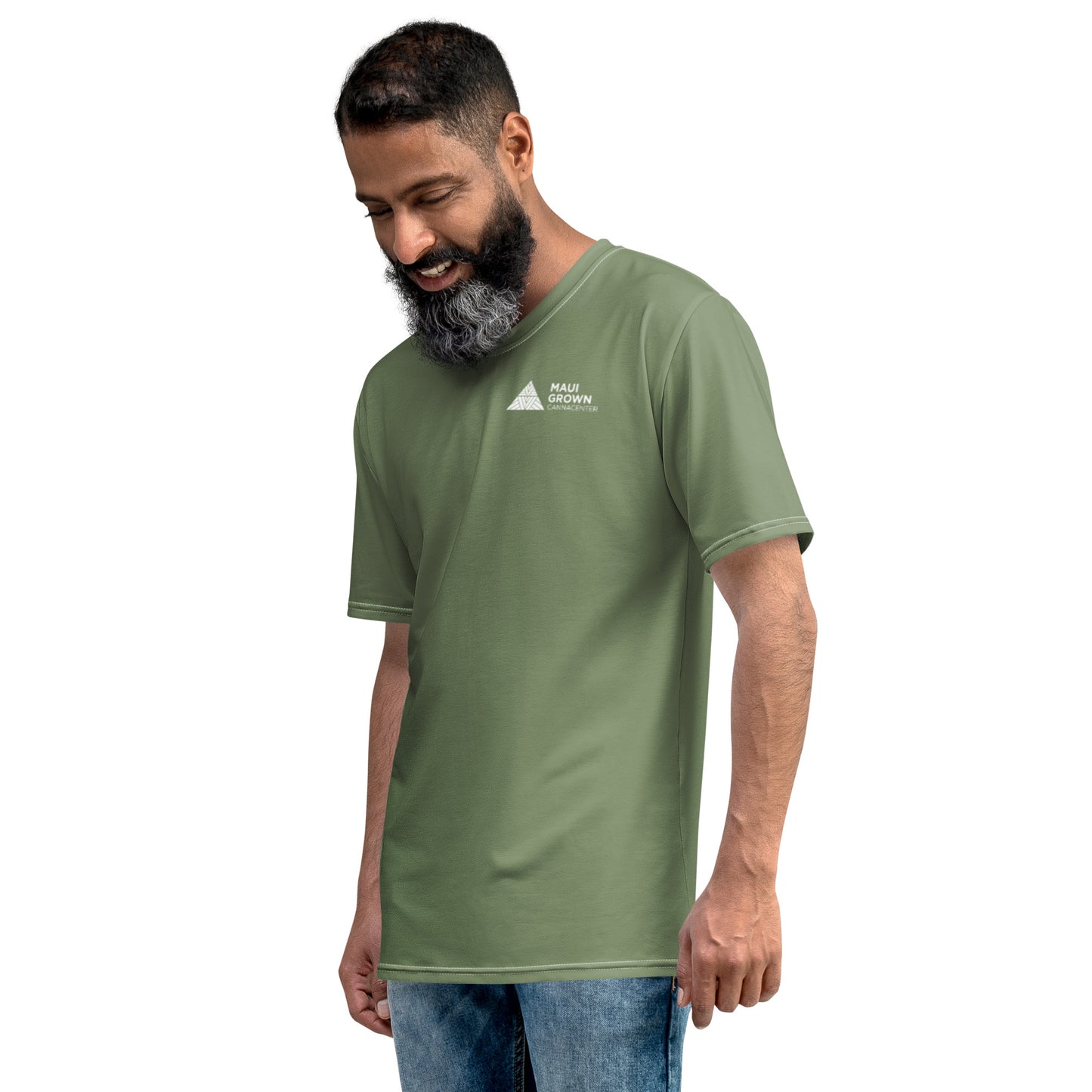Maui Grown Cannacenter Men's Sublimated T-Shirt - Camouflage Green