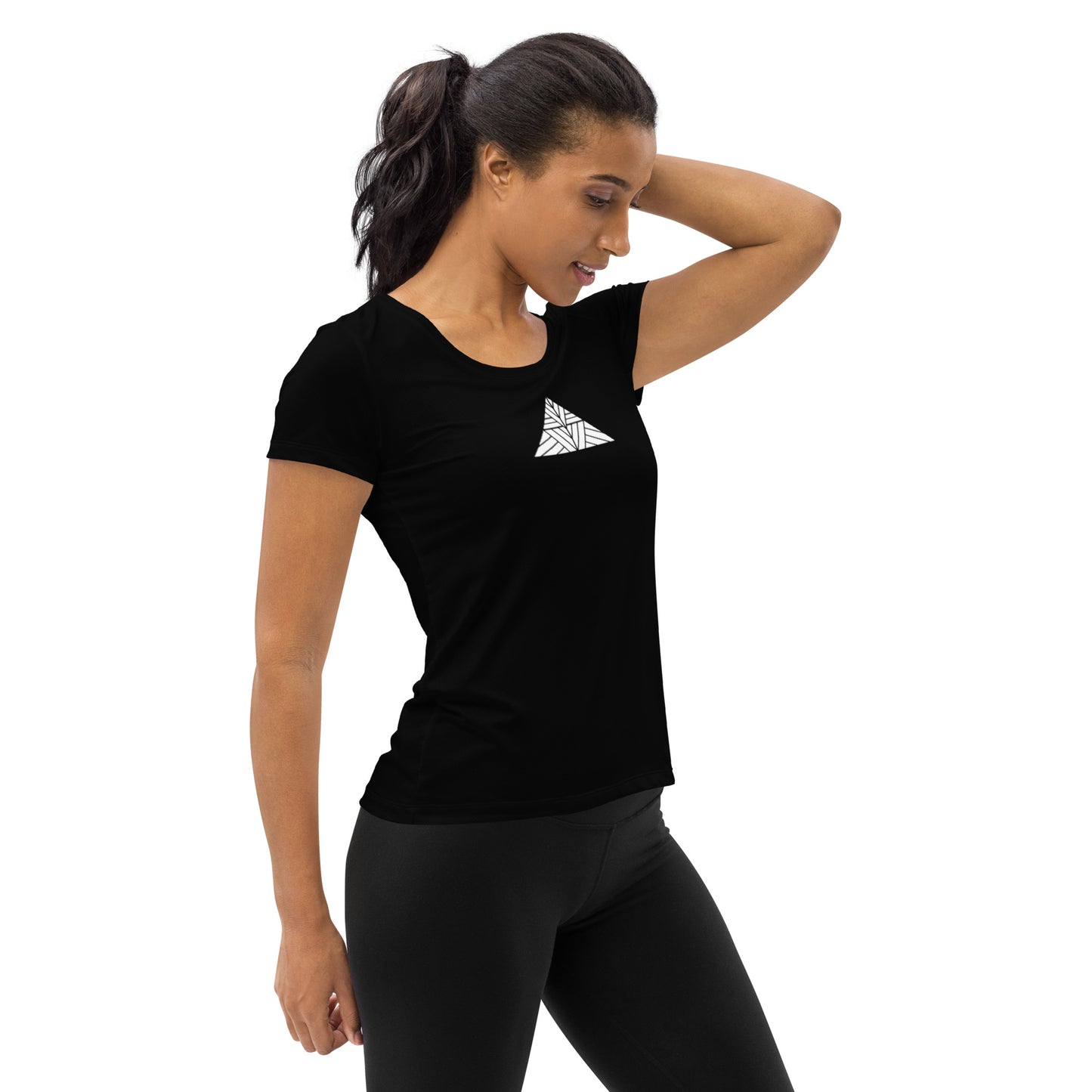 Maui Grown Cannacenter Women's Athletic T-shirt - Black