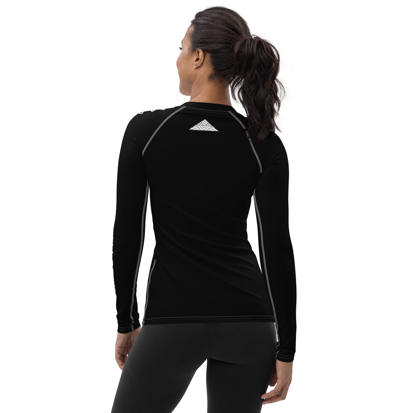 Maui Grown Cannacenter Women's Sublimated Rash Guard - Black