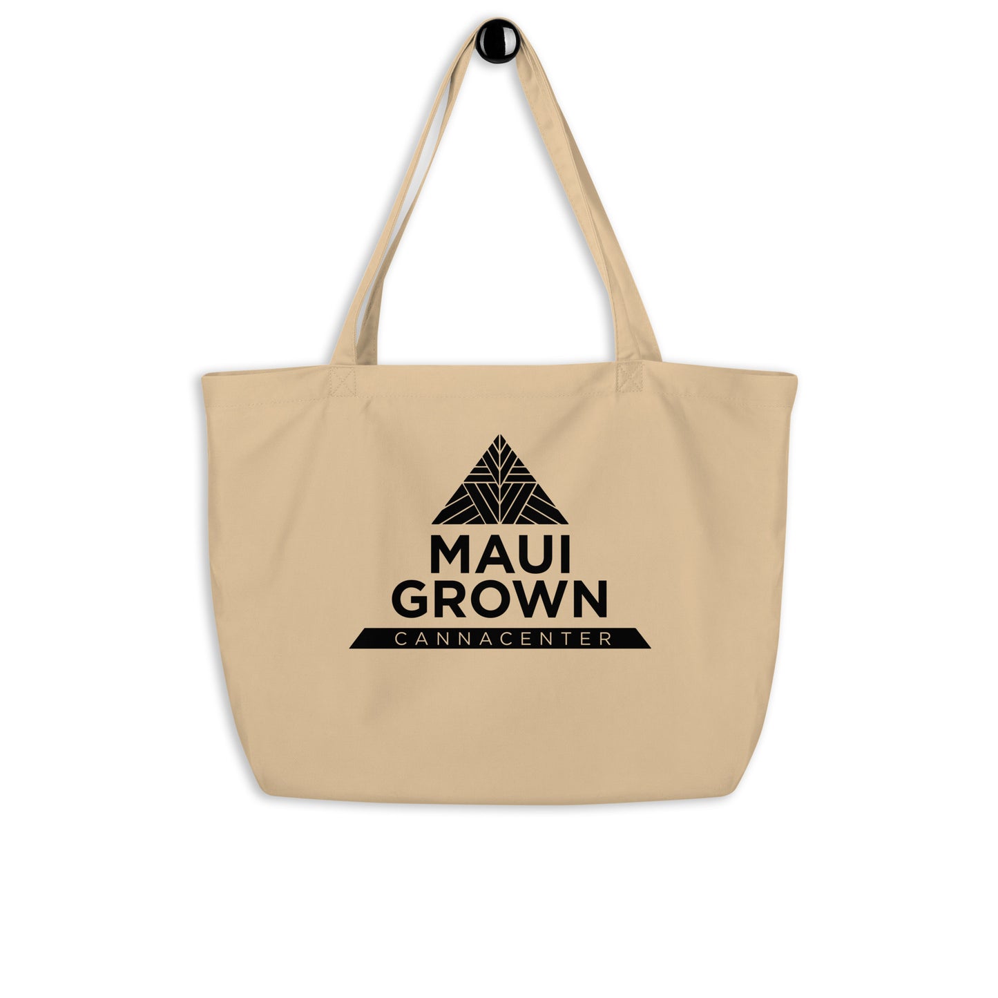 Maui Grown Cannacenter Large Organic Tote Bag - Oyster
