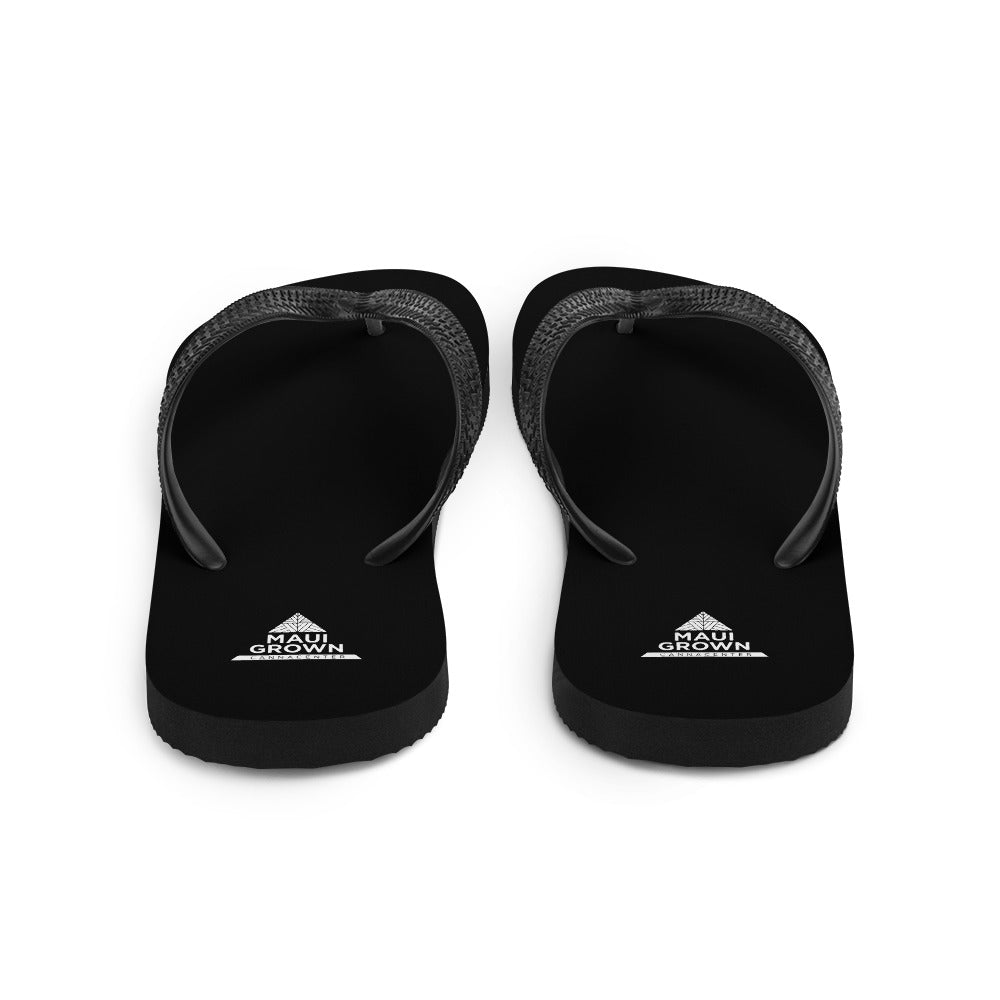 Maui Grown Cannacenter Rubber Slippers - Black