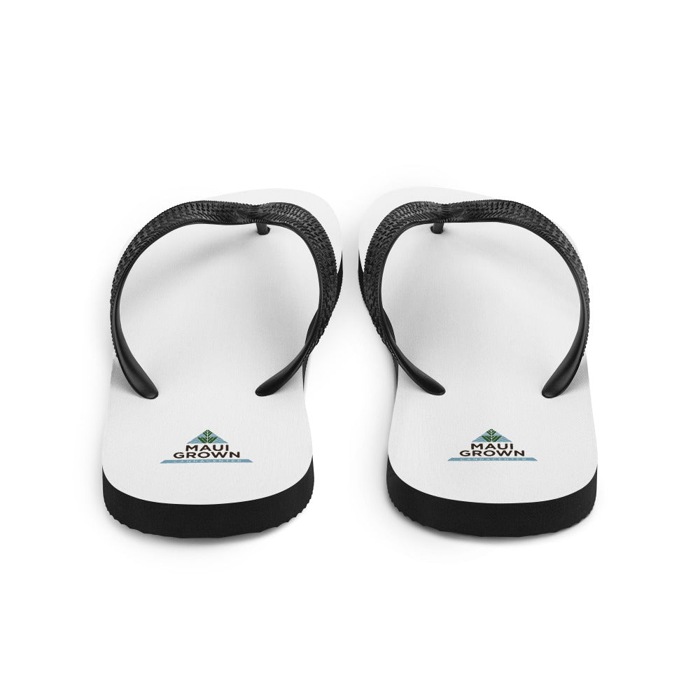 Maui Grown Cannacenter Rubber Slipper - White