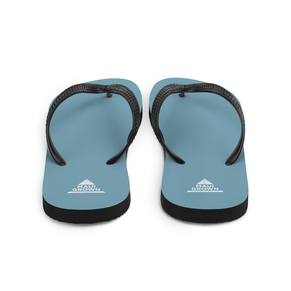 Maui Grown Cannacenter Rubber Slippers - Ocean Blue