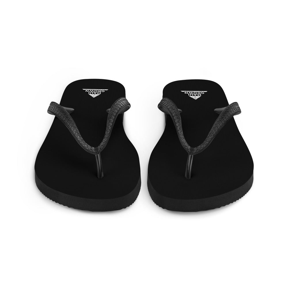 Maui Grown Cannacenter Rubber Slippers - Black