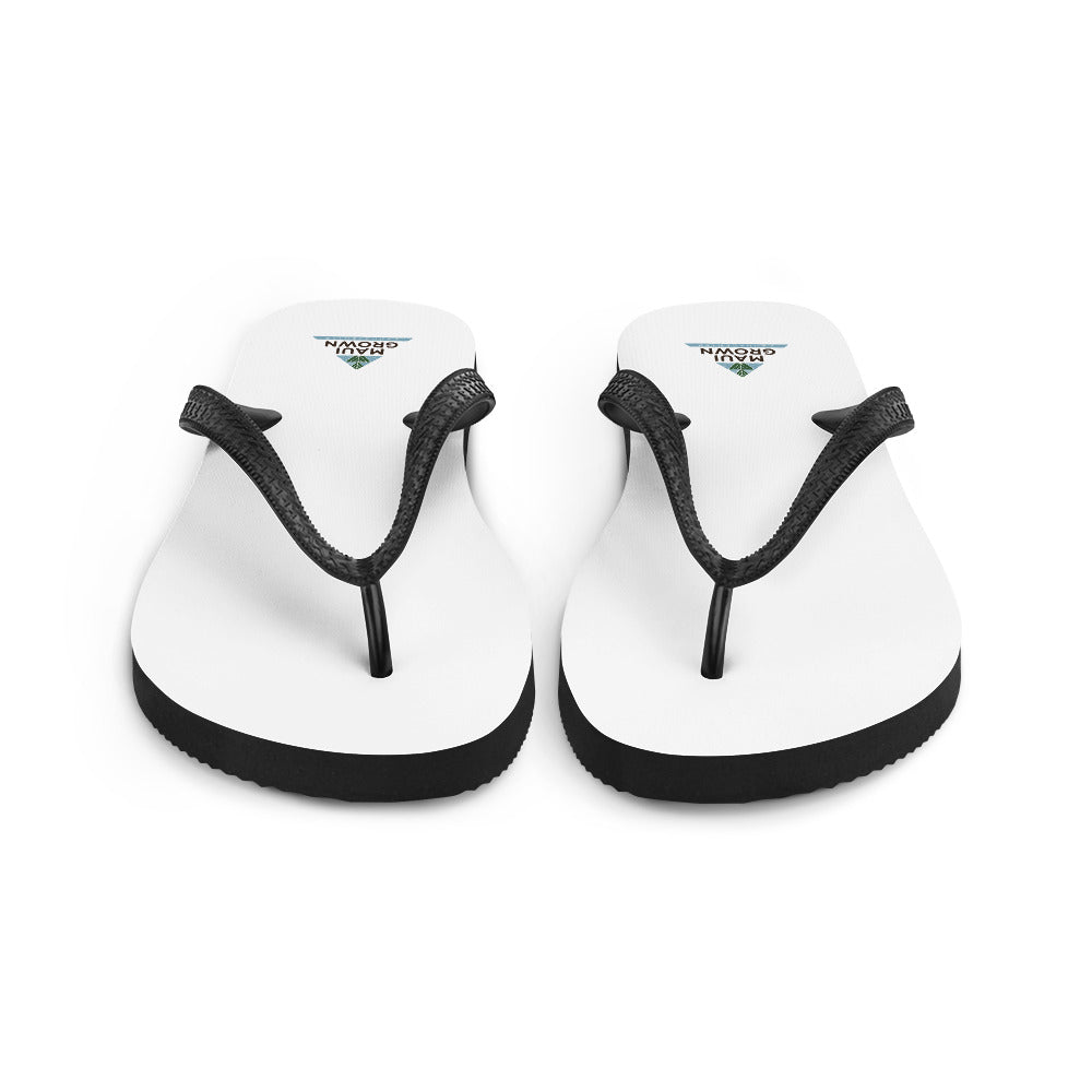 Maui Grown Cannacenter Rubber Slipper - White