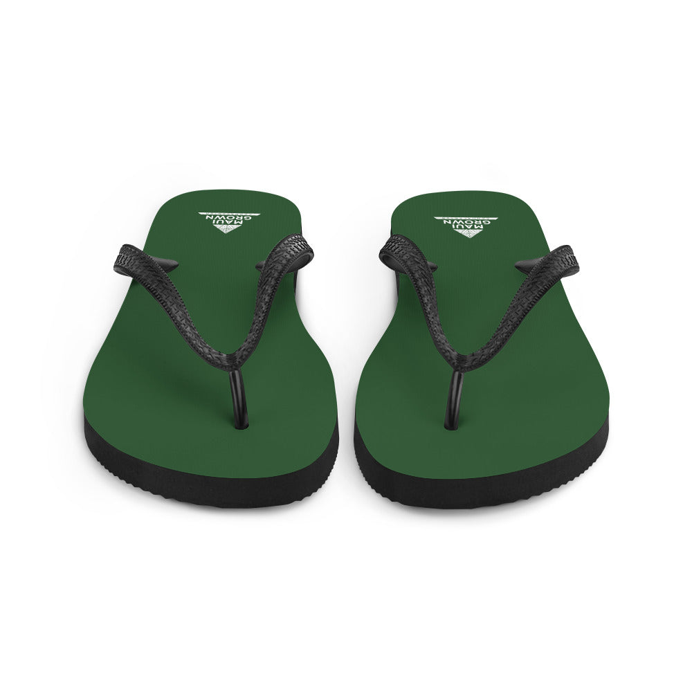 Maui Grown Cannacenter Rubber Slippers - Cultivar Green