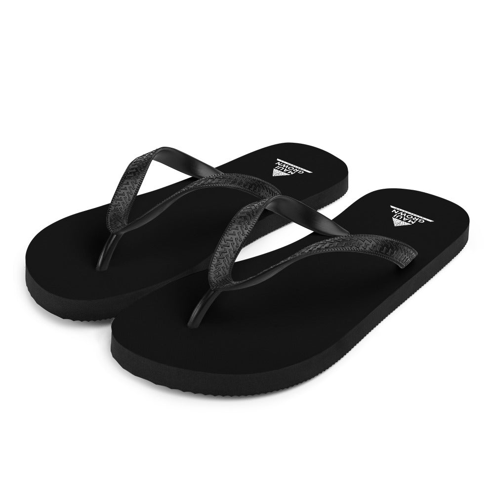 Maui Grown Cannacenter Rubber Slippers - Black