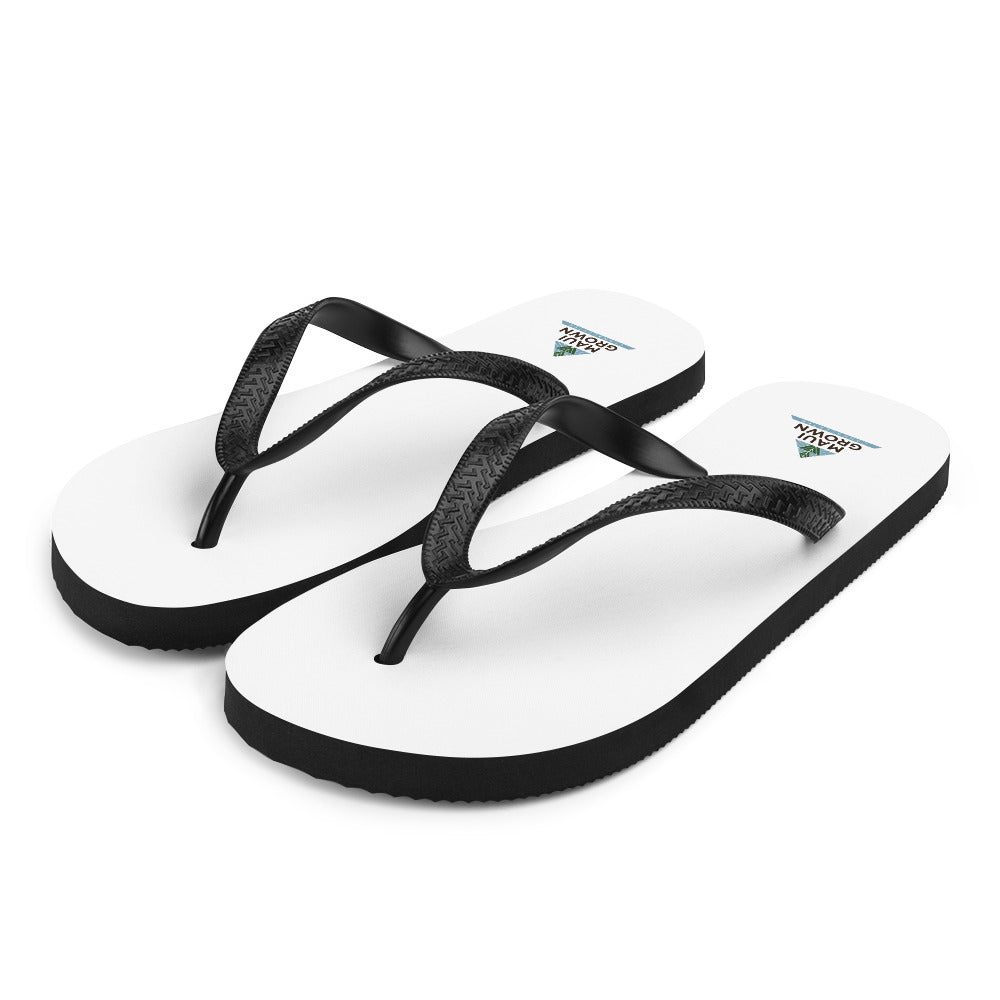 Maui Grown Cannacenter Rubber Slipper - White