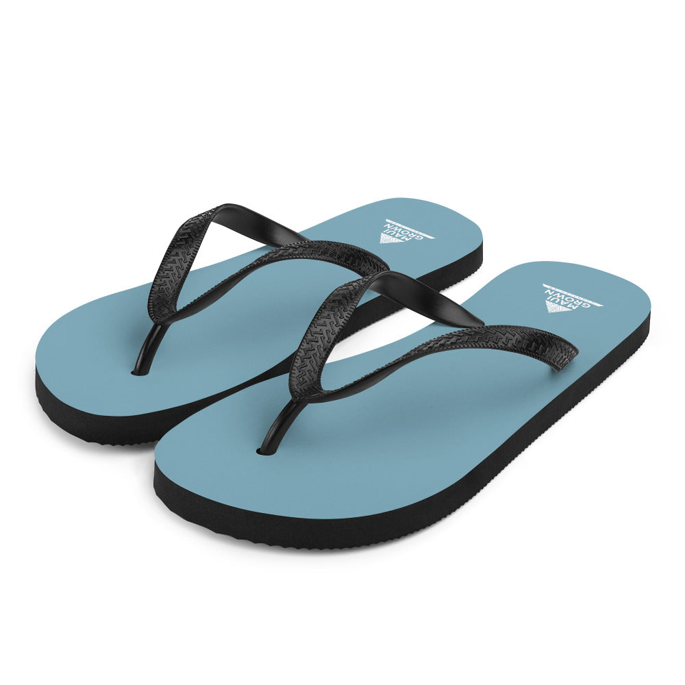 Maui Grown Cannacenter Rubber Slippers - Ocean Blue