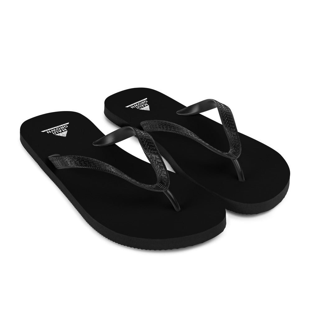 Maui Grown Cannacenter Rubber Slippers - Black