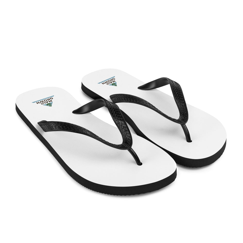 Maui Grown Cannacenter Rubber Slipper - White