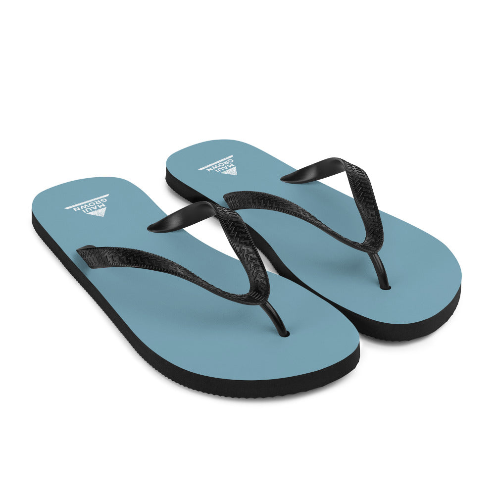 Maui Grown Cannacenter Rubber Slippers - Ocean Blue