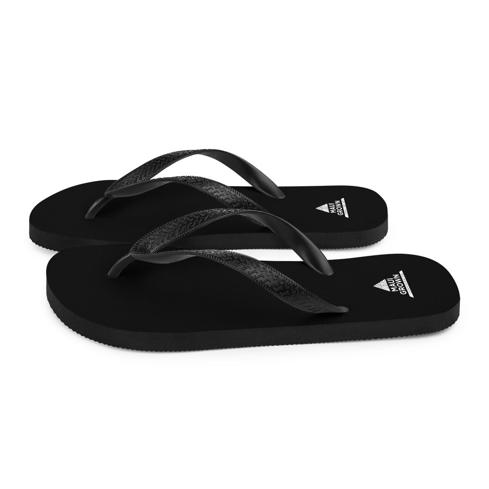 Maui Grown Cannacenter Rubber Slippers - Black