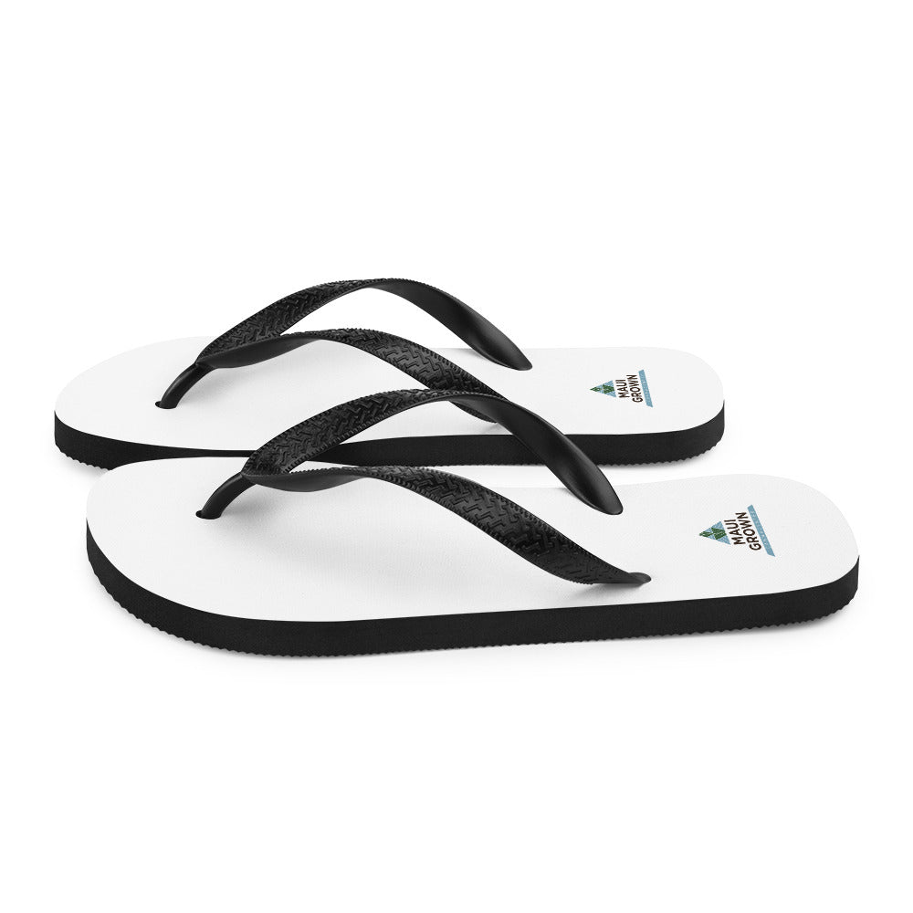 Maui Grown Cannacenter Rubber Slipper - White