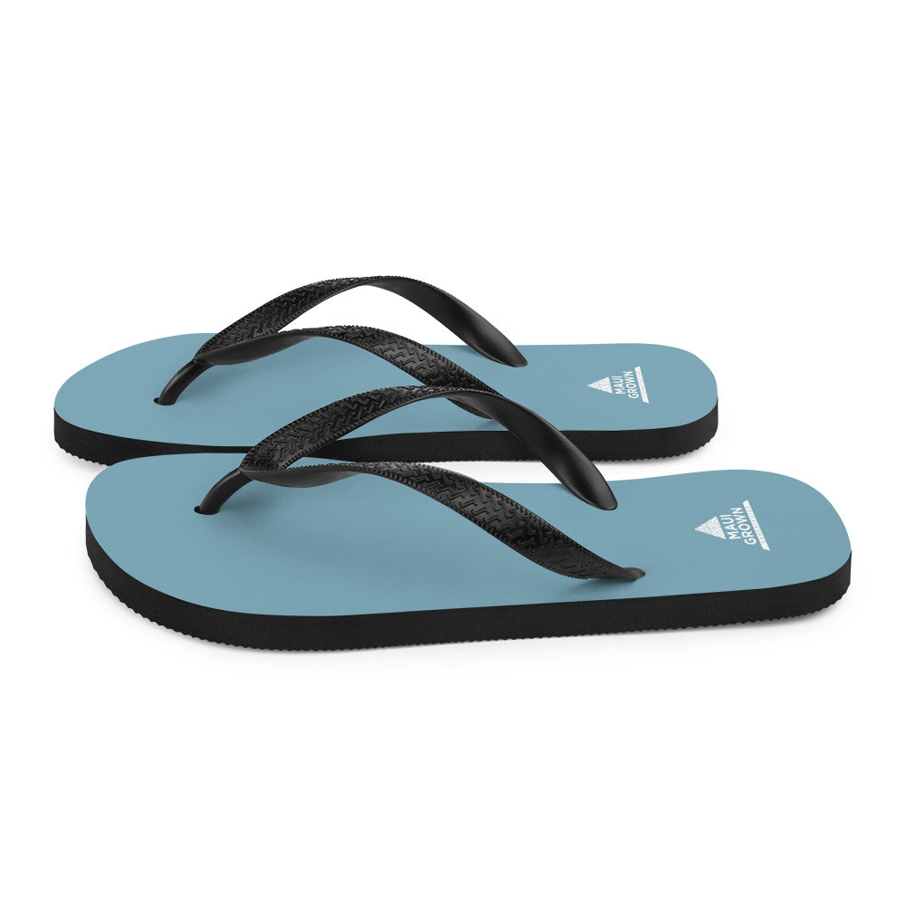 Maui Grown Cannacenter Rubber Slippers - Ocean Blue
