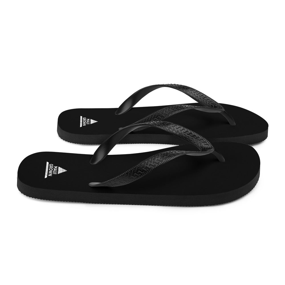 Maui Grown Cannacenter Rubber Slippers - Black
