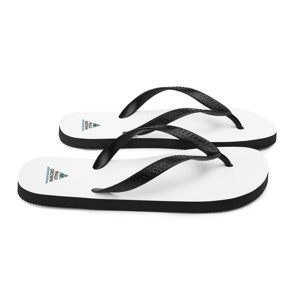 Maui Grown Cannacenter Rubber Slipper - White