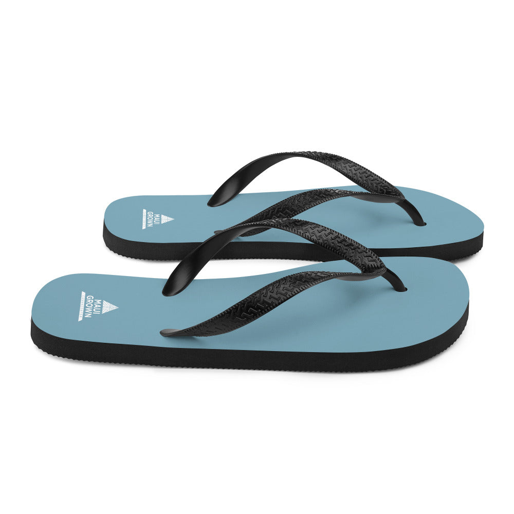 Maui Grown Cannacenter Rubber Slippers - Ocean Blue
