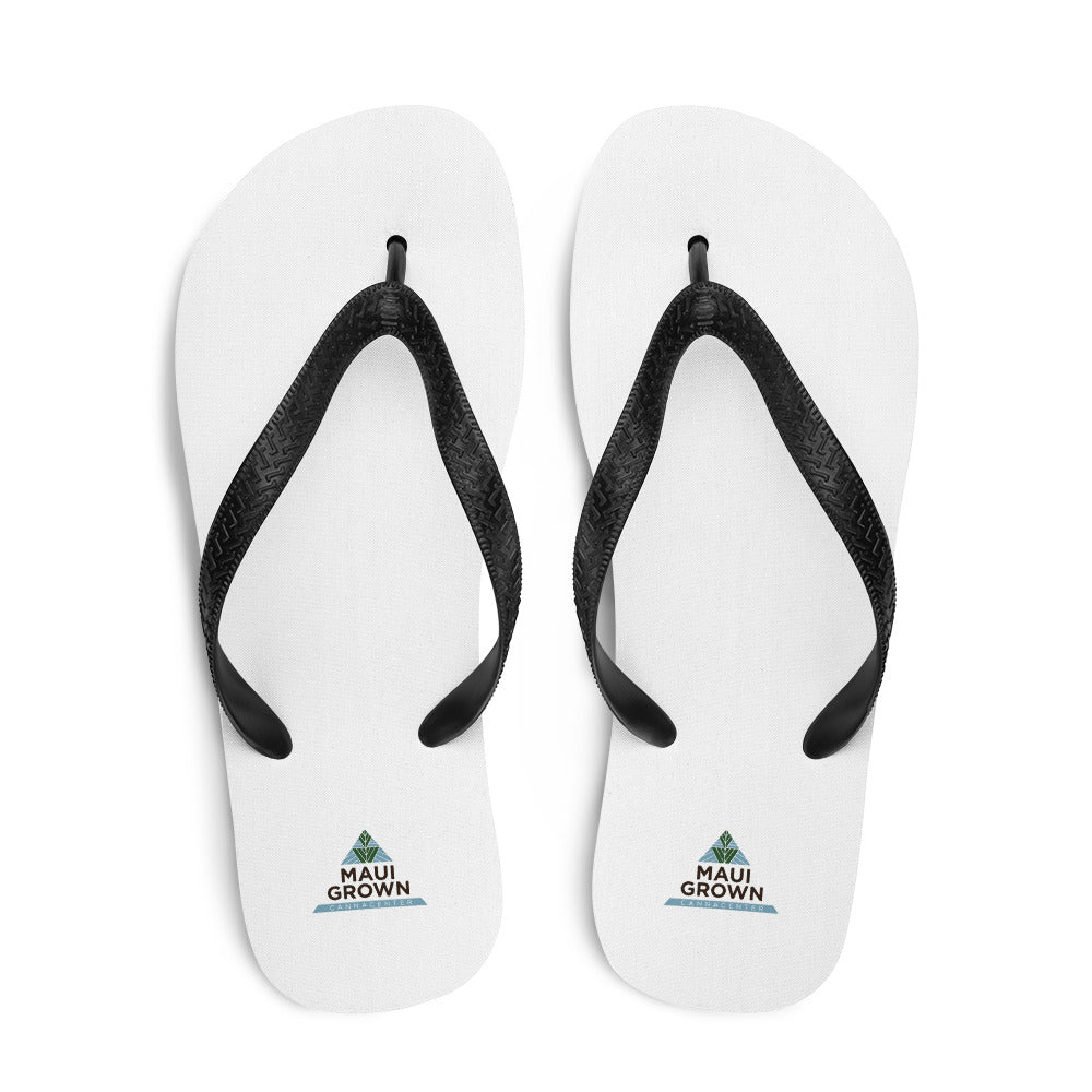 Maui Grown Cannacenter Rubber Slipper - White