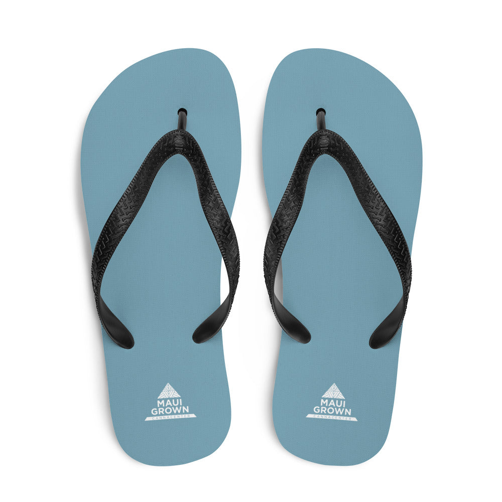 Maui Grown Cannacenter Rubber Slippers - Ocean Blue