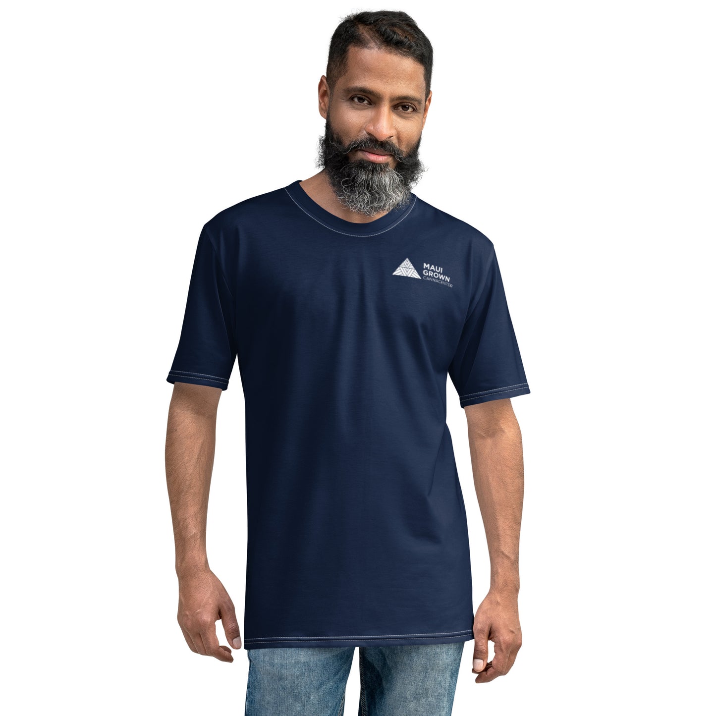 Maui Grown Cannacenter Men's Sublimated T-Shirt - Navy