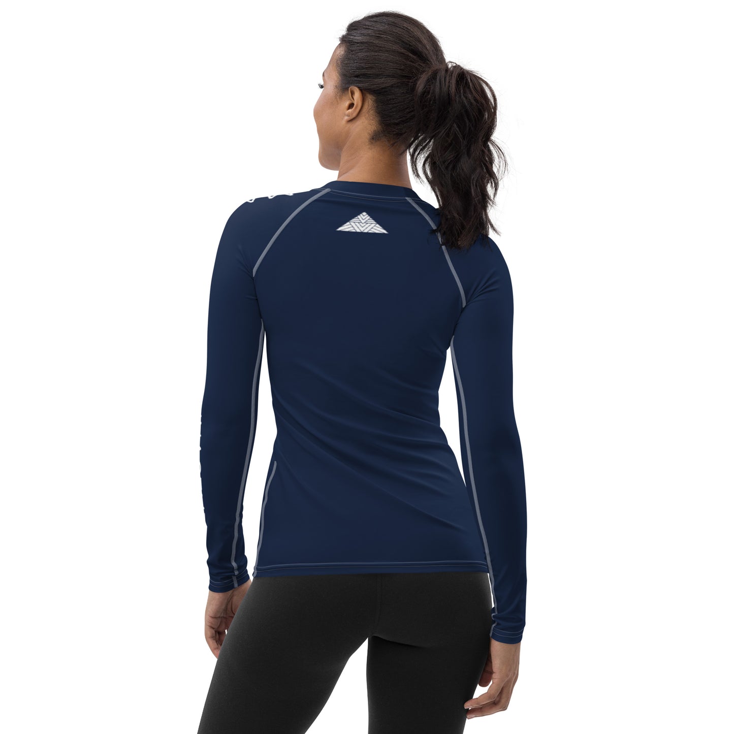 Maui Grown Cannacenter Women's Sublimated Rash Guard - Navy