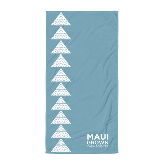 Maui Grown Cannacenter Beach Towel - Ocean Blue