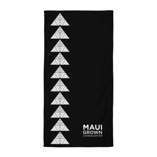 Maui Grown Cannacenter Beach Towel - Black