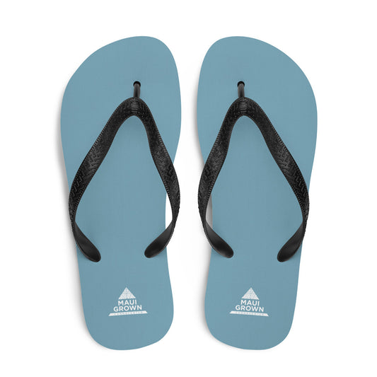 Maui Grown Cannacenter Rubber Slippers - Ocean Blue